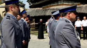 Policjanci świętowali w upale