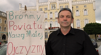 Tu jest Powiat - Transparent Andrzeja Michalaka