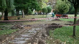 Siłownia w parku nad stawami