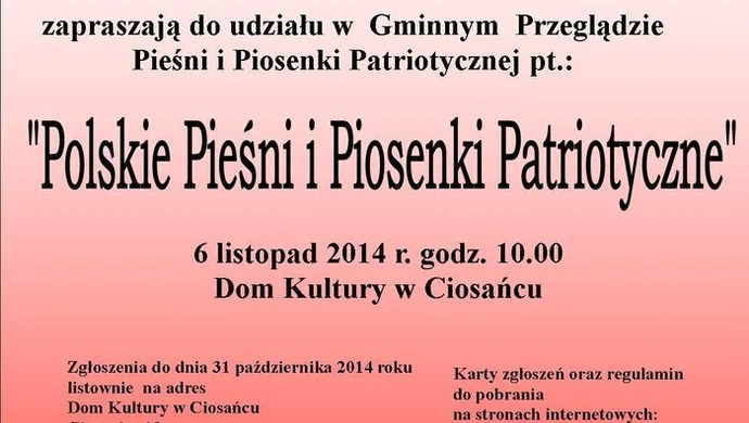 Przegląd pieśni i piosenek patriotycznych