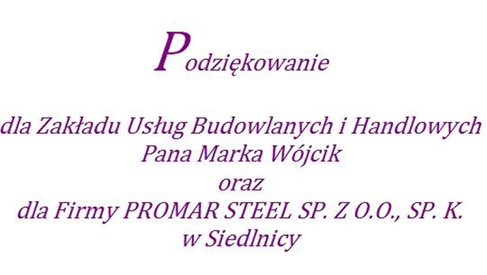Szlichtyngowa: Podziękowania za przewiezienie żywności