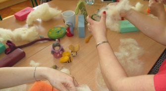 Warsztaty filcowania w Łysinach