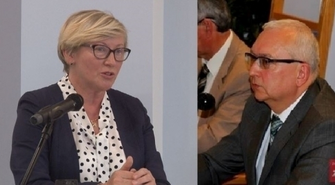 Krótka wymiana zdań między radną sejmiku (PiS) a przewodniczącym rady powiatu (PSL)