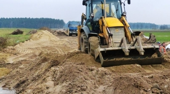 Szeroki front robót drogowych