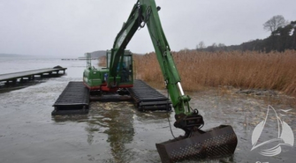 Do pracy przy nowej plaży ruszył ciężki sprzęt