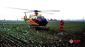 Helikopter przyleciał po poszkodowanego