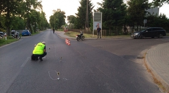 Zderzenie samochodu osobowego z motocyklem
