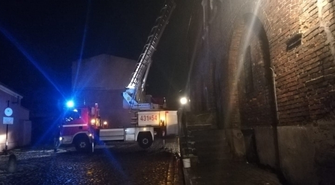 Zapaliła się sadza w kominie