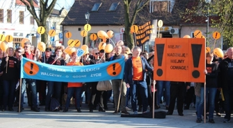 Wiec poparcia dla strajkujących nauczycieli