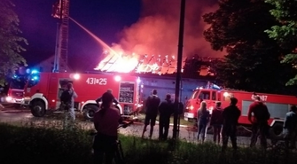 Pożar budynku na ulicy Daszyńskiego