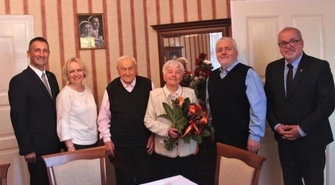 56 lat małżeństwa  Janiny i Edmunda Skrzypków z Kluczewa