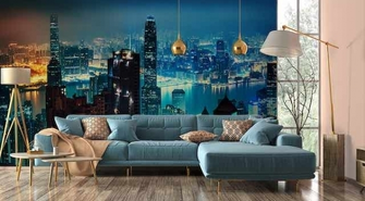 – modne tapety z panoramą miasta w salonie i nie tylko...