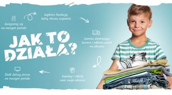 - dzieciaki zbierają odzież dla potrzebujących