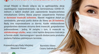 Mieszkańcy gminy Sława otrzymają maseczki!