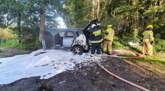 Pożar przy samym jeziorze!