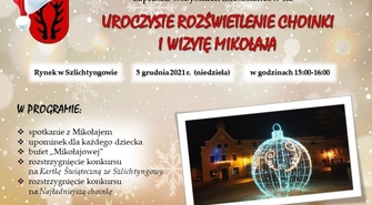 Uroczyste rozświetlenie choinki na rynku w Szlichtyngowie