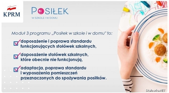 - doposaży stołówki szkolne