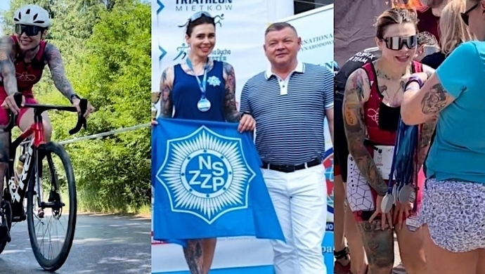 Policjantka ze Wschowy zdobyła brąz na Mistrzostwach Polski Policji w Triathlonie!