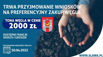Gmina Sława: Trwa przyjmowanie wniosków na preferencyjny zakup węgla