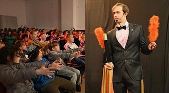 Dzieci z Domu Kultury w Sławie oczarowane pokazem iluzji! (FOTO)