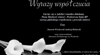 Wyrazy głębokiego żalu…
