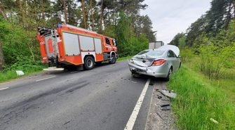 Lubogoszcz - Lubiatów. Zderzenie trzech pojazdów - jedna osoba w szpitalu (FOTO)