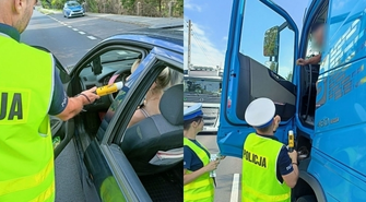 Kierowca scanii „wydmuchał” promile. Wschowscy policjanci w akcji “Trzeźwość” (FOTO)