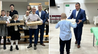 Laptopy dla uczniów już w SOSW. Osobiście wręczał je Starosta Wschowski