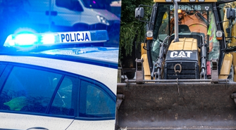 Koparko-ładowarka staranowała Seata, a kierowca... napił się wódki!