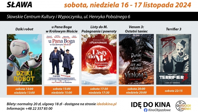 Listopadowe premiery w sławskim Kinie