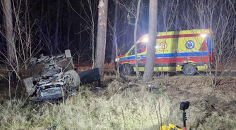 Dachowanie na trasie Lubogoszcz – Lubiatów. Kierowca BMW miał 2 promile alkoholu