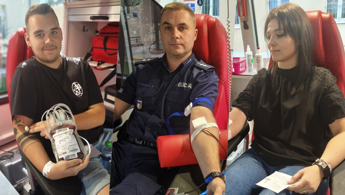 Oddali krew przed komendą. Zebrano ponad 8 litrów życiodajnego płynu