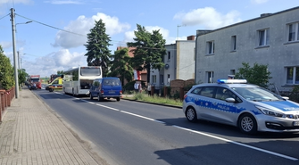 Kolizja na ul. 55 Poznańskiego Pułku Piechoty. Bus uderzył w autobus