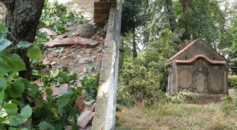 Silny wiatr połamał drzewa. Lapidarium we Wschowie zamknięte do odwołania