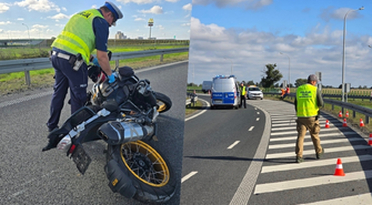 Tragedia na S5 przy zjeździe na Lasocice. 42-letni motocyklista nie żyje